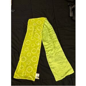 Talbots Silk Blend Velvet Scarf Chartreuse Green Soft & Plush